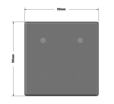 60-030-0 MODULAR SOLUTIONS POLYAMIDE END CAP<br>90MM X 90MM, GRAY